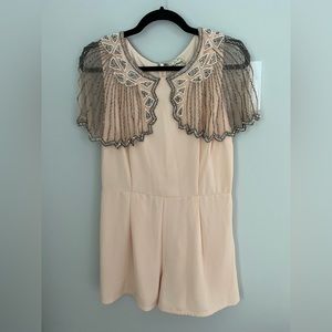 Modcloth Lace & Beads Romper Size L